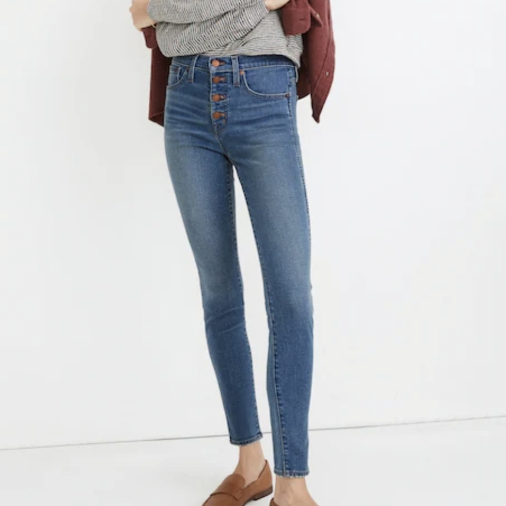 Madewell High Rise Blue Jeans with Button Fly